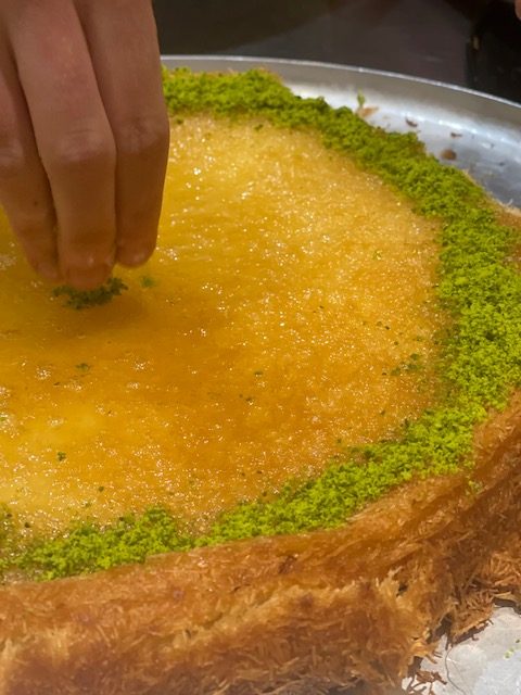 Knafeh ou cheesecake libanais